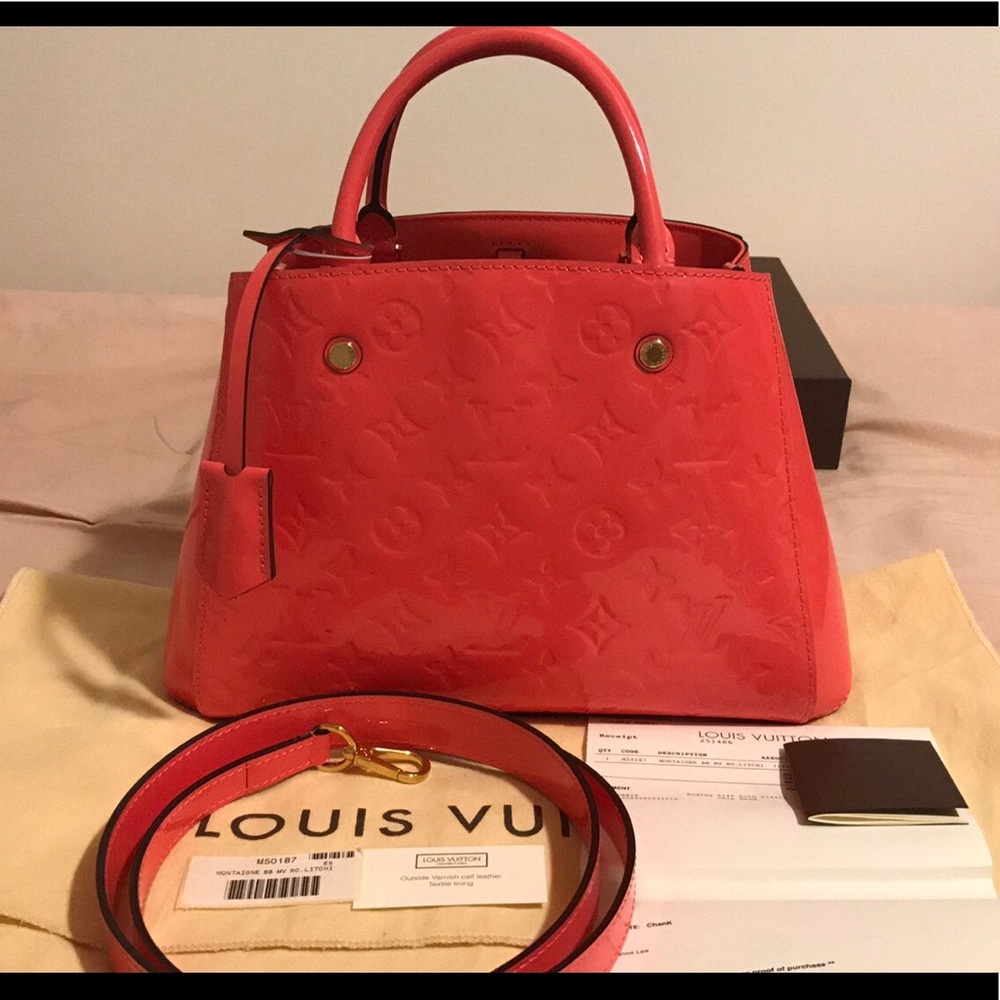 Limited Edition Louis Vuitton Montaigne BB Litchi